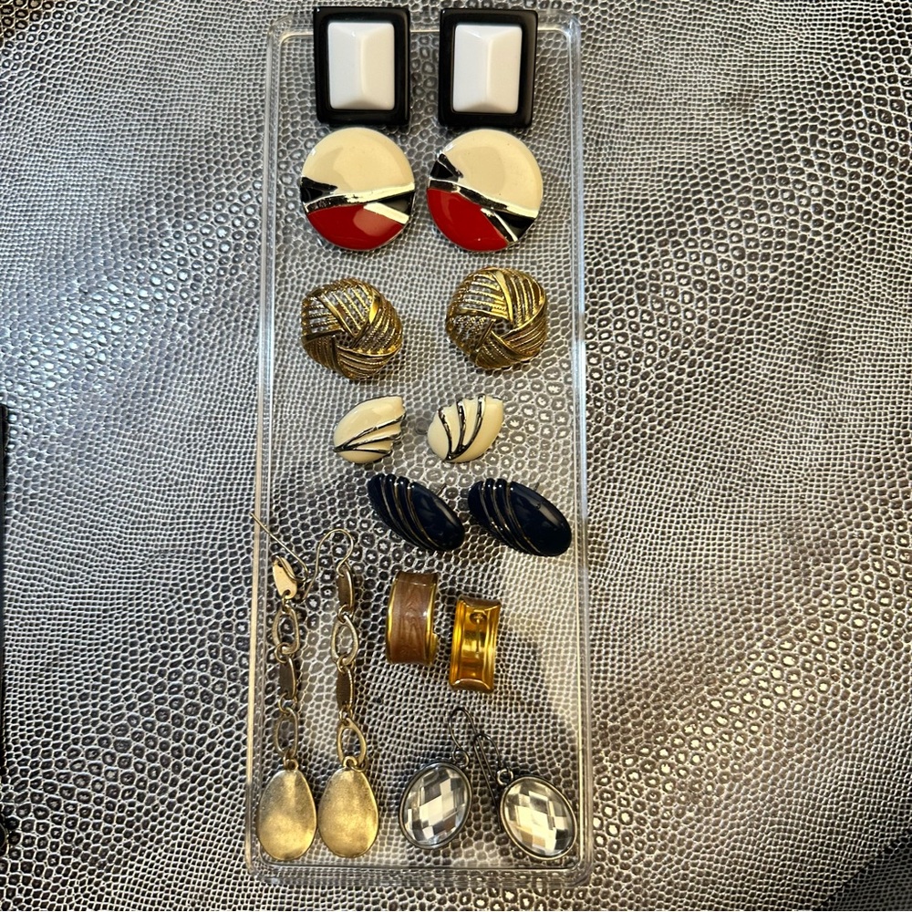 Vintage small pierced earrings lot of 8